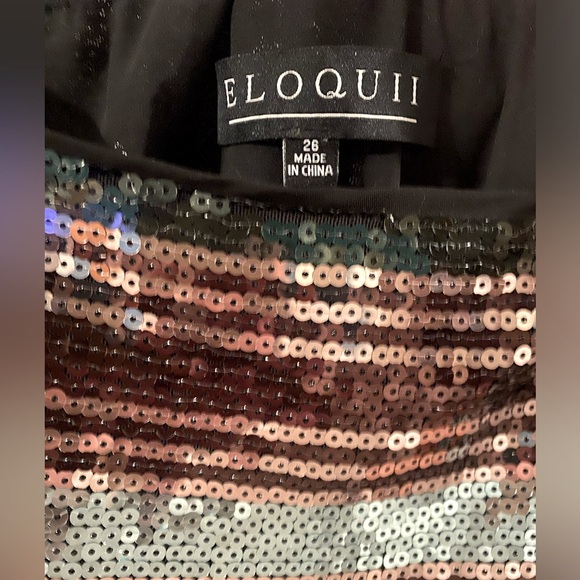 Eloquii Striped Sequin Slip Dress - Picture 4 of 4